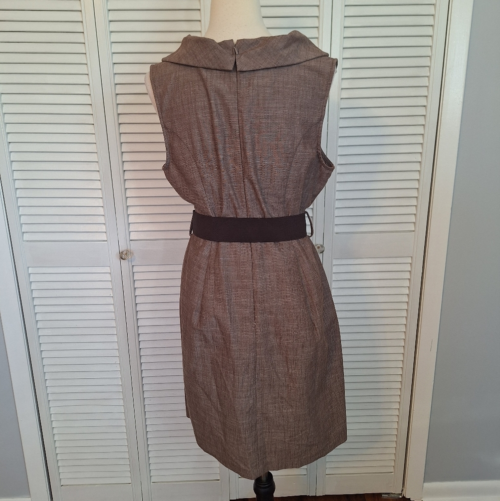 Maurices vtg inspired cotton poly pleated belted dress sz 13/14 *C1 - Picture 4 of 5